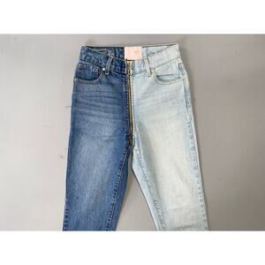 Revice Full Zip Saddle Bi-Color High Rise Stretch Denim Jeans. Bi-Color, 26. EUC